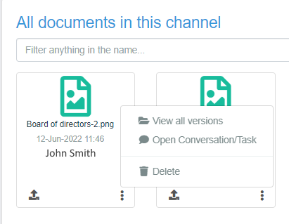 Upload and manage multiple documents